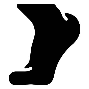 İnsan vücudu ikonu, vektör çizimi. ayak