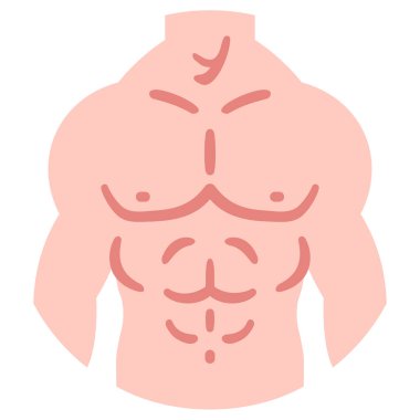 İnsan vücudu ikonu, vektör çizimi. vücut erkek kasları