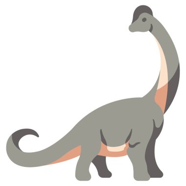 Bir dinozor brachiosaurus 'un vektör çizimi