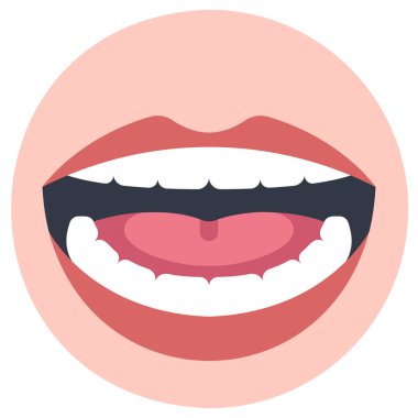 İnsan vücudu ikonu, vektör çizimi. dişler