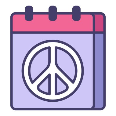 Barış kavramsal ikonu, vektör illüstrasyonu. Barış Günü