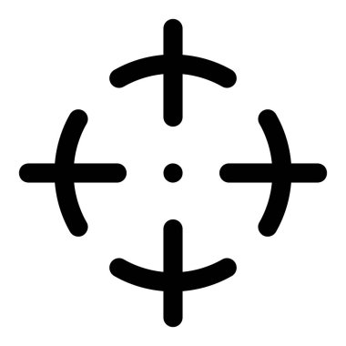 Oyun evet yetenek ikonu, vektör illüstrasyonu. silah doğruluğu