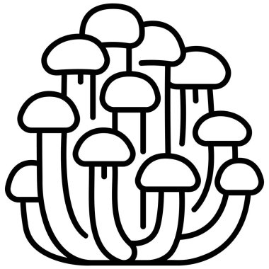 Sebze ikonu. Vektör çizimi. beyaz mantarlar