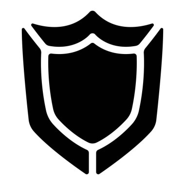 Silah ikonu, vektör illüstrasyonu. kalkan