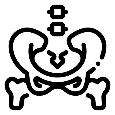 İlaç ve sağlık ikonu, vektör illüstrasyon. bel kemikleri