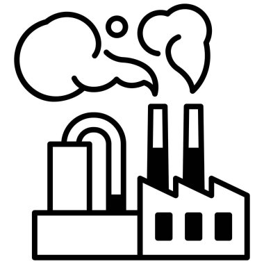 Kirlilik kavramsal ikonu, vektör illüstrasyonu. sanayi kirliliği.