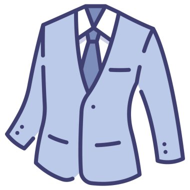 clothing and apparel icon, vector illustration. suit and necktie