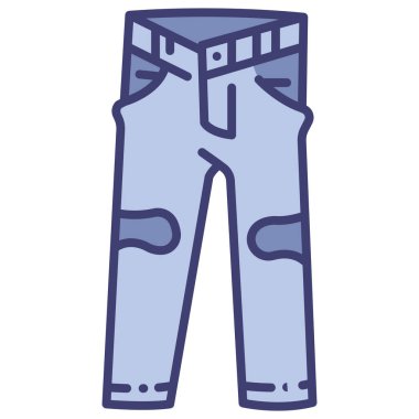 clothing and apparel icon, vector illustration. ripped jeans