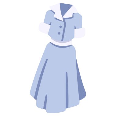 clothing and apparel icon, vector illustration. shirt waist dress