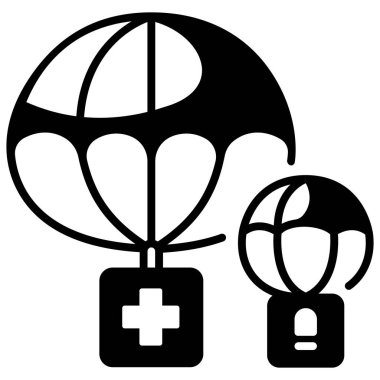 Beyaz arkaplanda askeri simge, vektör illüstrasyonu, savaş alanı konsepti, arz düşüşü