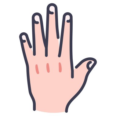 İnsan vücudu ikonu, vektör çizimi. el