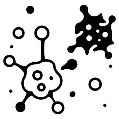 Hastalık ve yaralanma ikonu, vektör çizimi. virüs