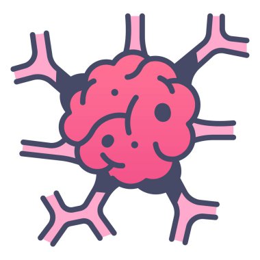 Hastalık ve yaralanma ikonu, vektör çizimi. tümör