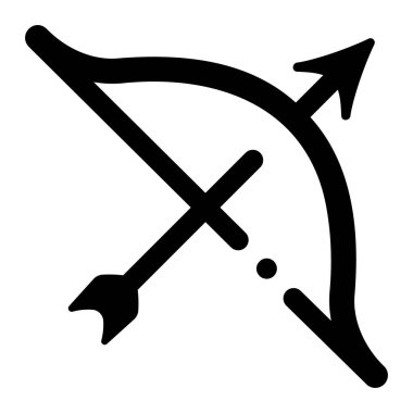 Oyun evet yetenek ikonu, vektör illüstrasyonu. yay ustalığı