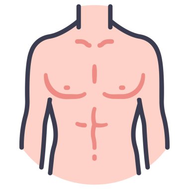 İnsan vücudu ikonu, vektör çizimi. vücut erkek