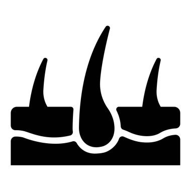 İlaç ve sağlık ikonu, vektör illüstrasyon. cilt kılı