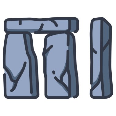 İngiltere kavramsal ikonu, vektör illüstrasyonu. Stonehenge