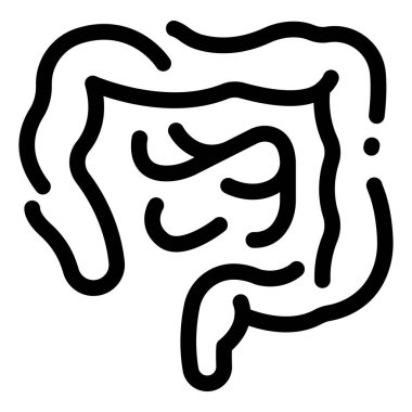 İlaç ve sağlık ikonu, vektör illüstrasyon. bağırsak