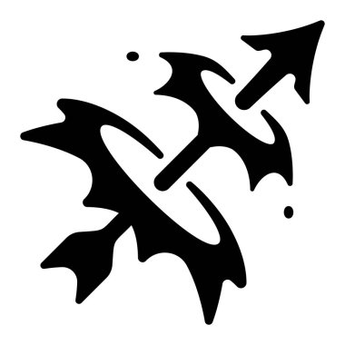 Oyun evet yetenek ikonu, vektör illüstrasyonu. yay gücü