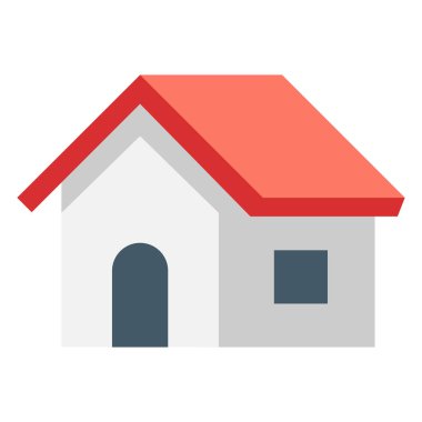 Bina ve inşaat mühendisliği ikonu, vektör çizimi. ev