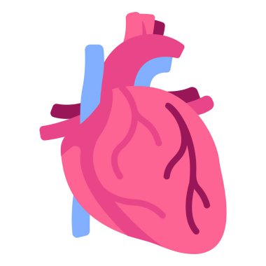 İnsan vücudu ikonu, vektör çizimi. kalp