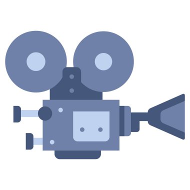 Film ikonu, vektör illüstrasyonu. film kamerası