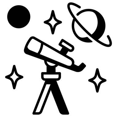 Eğitim ikonu, lise konsepti. Vektör çizimi. astronomi