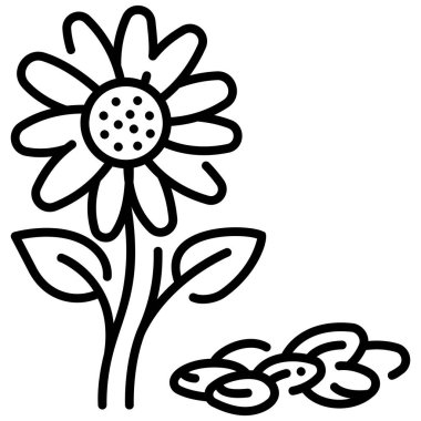 Sebze ikonu. Vektör çizimi. ayçiçeği