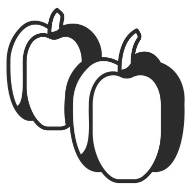 Sebze ikonu. Vektör çizimi. biber