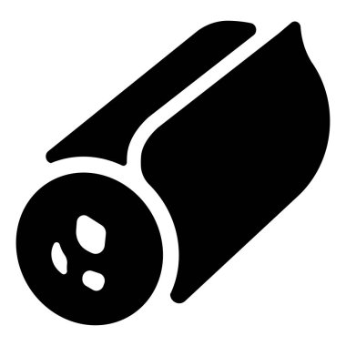 Yemek ve yemek ikonu, vektör çizimi. yosun rulosu