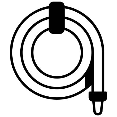 Bahçe ikonu, vektör illüstrasyonu. hortum