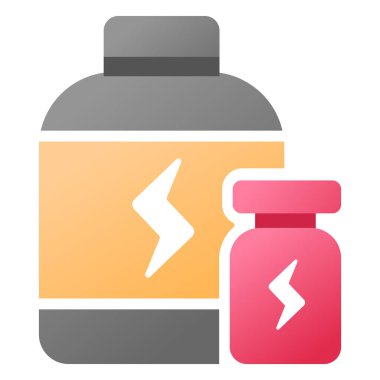 Fitness ikonu, vektör illüstrasyonu. Tamamlayıcı gıda.