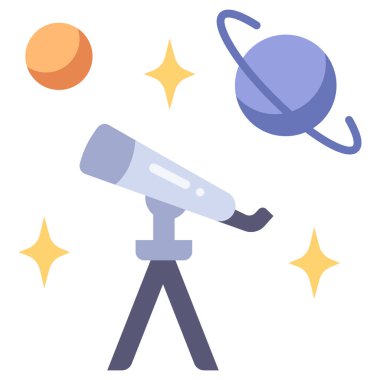 Eğitim ikonu, lise konsepti. Vektör çizimi. astronomi