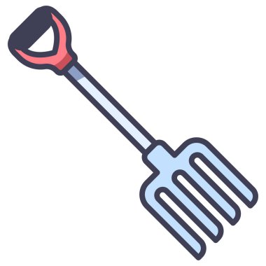 Bahçe ikonu, vektör illüstrasyonu. genişleyen çatal