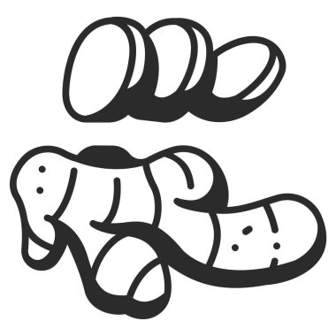 Taze organik gıda ikonu, vektör çizimi. kızıl