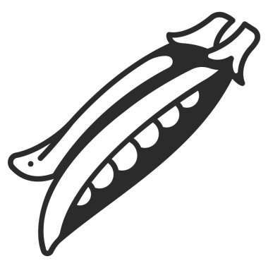 Sebze ikonu. Vektör çizimi. fasulye