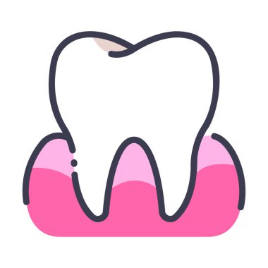 İnsan vücudu ikonu, vektör çizimi. diş