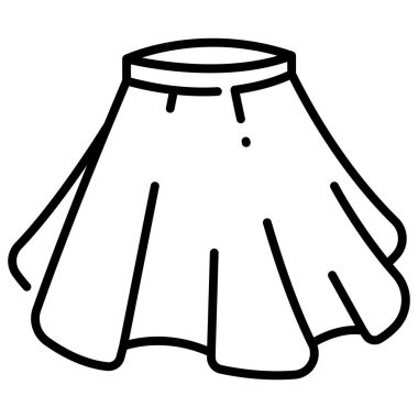clothing and apparel icon, vector illustration. circle skirt