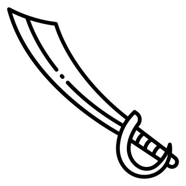 Korsan konsept ikonu, vektör illüstrasyonu. Bıçak