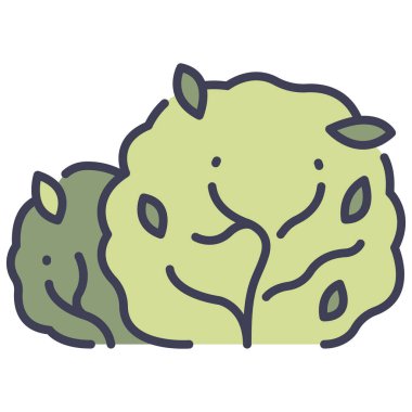 Bahçe ikonu, vektör illüstrasyonu. Çalılar