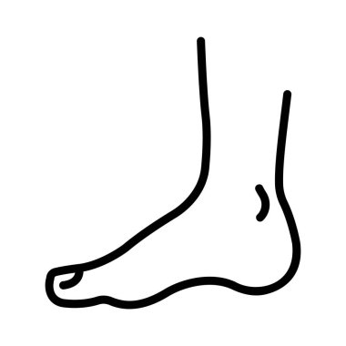 İnsan vücudu ikonu, vektör çizimi. ayak