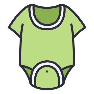 baby icon, vector illustration. baby bodysuit