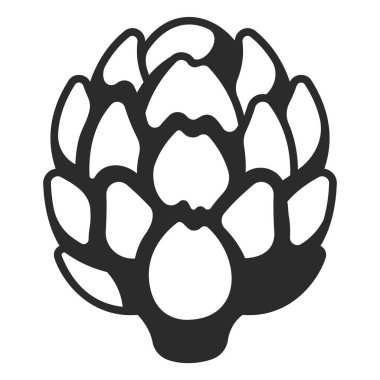 Sebze ikonu. Vektör çizimi. enginar.