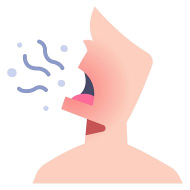 Hastalık ve yaralanma ikonu, vektör çizimi. sözlü hastalıklar