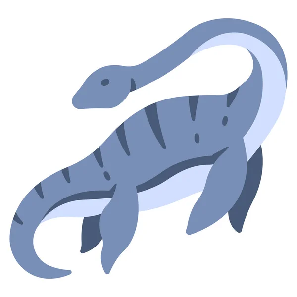 Vector Ilustración Dinosaurio Dibujos Animados Elasmosaurus — Archivo Imágenes Vectoriales