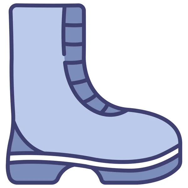 Stylová Ikona Oblečení Příslušenství Vektorová Ilustrace Boot — Stockový vektor