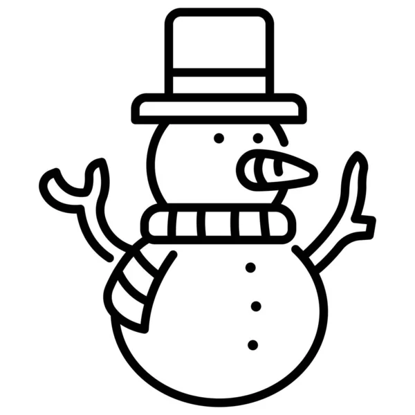 Konzeptuelles Symbol Der Saison Vektorillustration Schneemann — Stockvektor