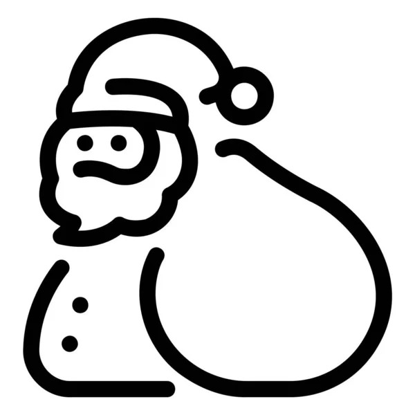 Wintersaison Und Weihnachtskonzept Vektorillustration Weihnachtsmann Und Geschenktüte — Stockvektor