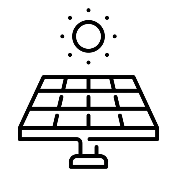 Ícone Conservação Ambiental Ilustração Vetorial Energia Das Células Solares — Vetor de Stock
