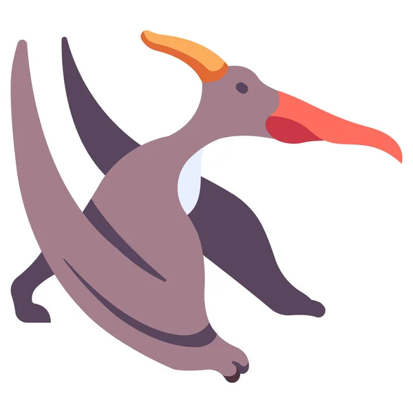 Çizgi film kuşunun vektör çizimi. pteranodon